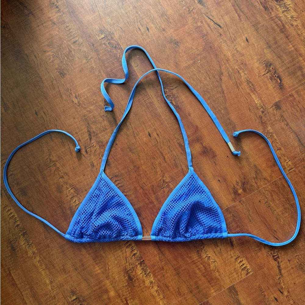Blue net  Bikini Top